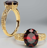 14K Gold Oval Cut Solitaire Ring Setting - Antique Style Ring Mounting