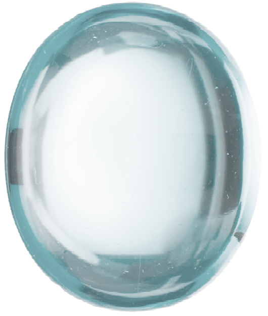 Natural Extra Fine Sky Blue Topaz - Oval Cabochon - AAA+ Grade