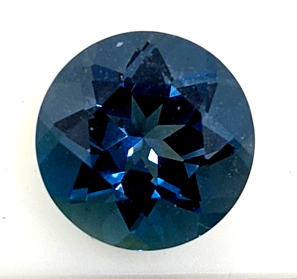 12mm Natural London Blue Topaz Round Loose Gemstone AAAA