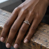 [Scale AI] lifestyle, 14K Gold Square/Princess Cut Solitaire Ring Setting - Claw Style Ring Mounting
