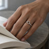 [Scale AI] lifestyle, Sterling Silver Round Cut Solitaire Ring Setting - Claw Style Ring Mounting