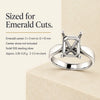 [Scale AI] benefits_list, Sterling Silver Emerald Cut Solitaire Ring Setting - Tapered Style Ring Mounting