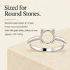 [Scale AI] benefits_list, 14K Gold Round Cut Solitaire Ring Setting - Double Claw Style Ring Mounting