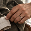 [Scale AI] lifestyle, Sterling Silver Emerald Cut Solitaire Ring Setting - Tapered Style Ring Mounting