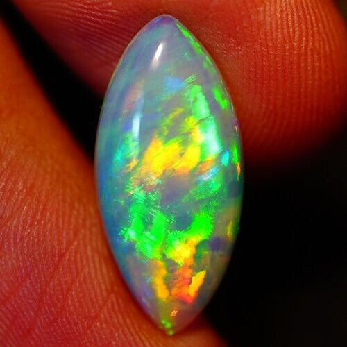 4ct Welo Opal Marquise Cabochon AAA+ Ethiopian Fire Flash