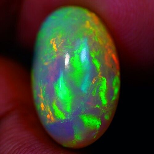 7.58ct Welo Opal Oval Cabochon AAA+ Ethiopian Neon Flash