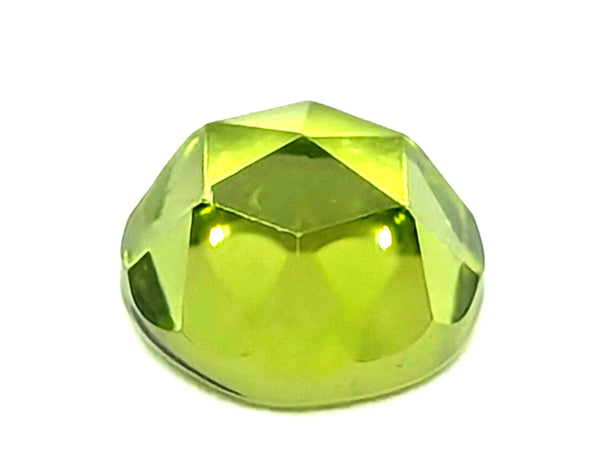 Natural Extra Fine Green Peridot Round Rose Cut Cabochon AAA