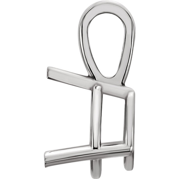 Sterling Silver Round Cut Solitaire Pendant Setting - Basket Style 3 Prong Pendant Mounting