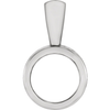 Sterling Silver Round Cut Solitaire Pendant Setting - Tribal Style Pendant Mounting