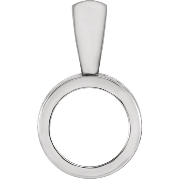 14K Gold Round Cut Solitaire Pendant Setting - Tribal Style Pendant Mounting