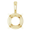 14K Gold Round Pre-Notched Pendant Basket Setting 3mm-10.5mm