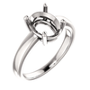 Sterling Silver Oval Cut Solitaire Ring Setting - Claw Style Ring Mounting