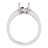 Sterling Silver Round Cut Solitaire Ring Setting - Claw Style Ring Mounting
