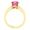 14K Gold Cushion Cut Solitaire Ring Setting - Claw Style Ring Mounting