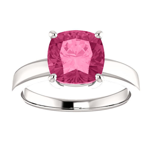 Sterling Silver Cushion Cut Solitaire Ring Setting - Claw Style Ring Mounting