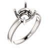 Sterling Silver Cushion Cut Solitaire Ring Setting - Claw Style Ring Mounting