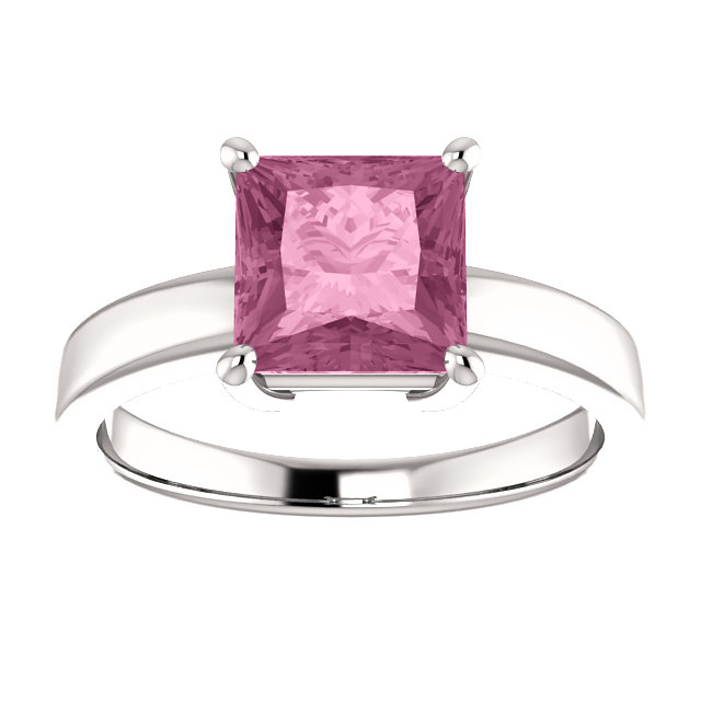 Sterling Silver Square/Princess Cut Solitaire Ring Setting - Claw Style Ring Mounting
