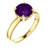 14K Gold Round Cut Solitaire Ring Setting - Claw Style Ring Mounting