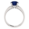 14K Gold Round Cut Solitaire Ring Setting - Double Claw Style Ring Mounting