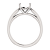 14K Gold Round Cut Solitaire Ring Setting - Tapered Style Ring Mounting