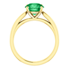 14K Gold Round Cut Solitaire Ring Setting - Tapered Style Ring Mounting