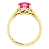 14K Gold Oval Cut Solitaire Ring Setting - Braided Style Ring Mounting