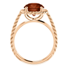 14K Gold Round Cut Solitaire Ring Setting - Classic Rope Lasso Style Ring Mounting