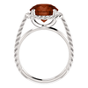 Sterling Silver Round Cut Solitaire Ring Setting - Classic Rope Lasso Style Ring Mounting