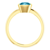 14K Gold Cushion Cut Solitaire Ring Setting - Modern Style Ring Mounting