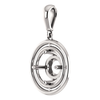 Sterling Silver Round Cut Solitaire Pendant Setting - Concentric Style Pendant Mounting