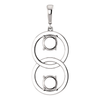 Sterling Silver Round Cut Solitaire Pendant Setting - 2 Ring Style Pendant Mounting