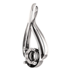 Sterling Silver Round Cut Solitaire Pendant Setting - Double Ribbon Style Pendant Mounting