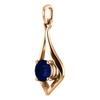 14K Gold Round Cut Solitaire Pendant Setting - Contemporary Style Pendant Mounting