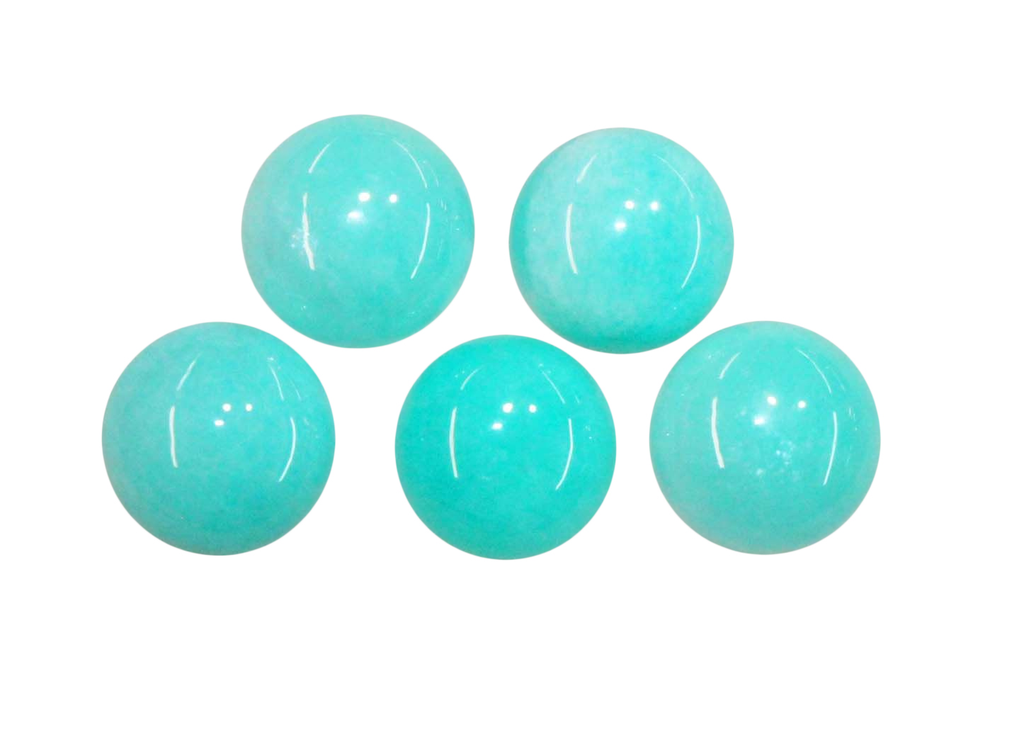 Natural Extra Fine Amazonite - Round Cabochon - AAA+ 3mm-20mm