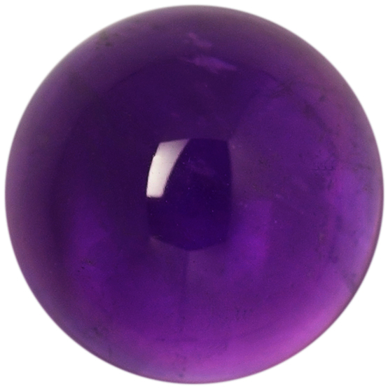 Natural Extra Fine Deep Purple Amethyst - Round Cabochon - AAA+ Grade