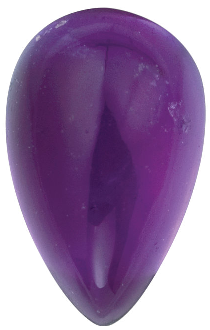 Natural Extra Fine Rich Purple Amethyst - Pear Shape Cabochon - Zambia - AAA+ Grade
