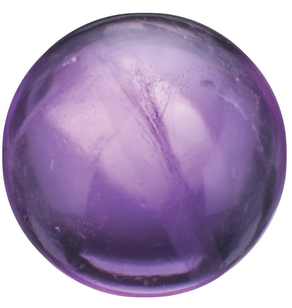 Natural Fine Purple Amethyst - Round Cabochon - Brazil - AAA Grade