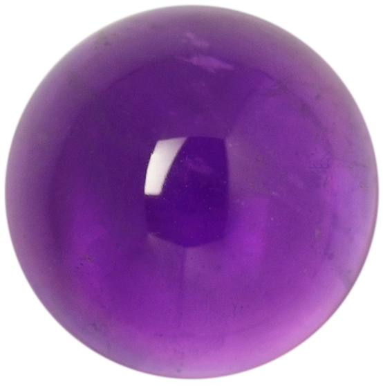 Natural Extra Fine Rich Purple Amethyst - Round Cabochon - Zambia - AAA+ Grade