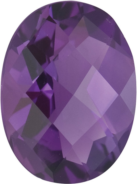 Natural Fine Purple Amethyst - Oval Checkerboard - Brazil - Top Grade - NW Gems & Diamonds
