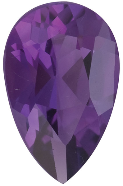 Natural Fine Vivid Purple Amethyst - Pear Shape - Brazil - Top Grade - NW Gems & Diamonds
