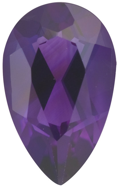 Natural Fine Deep Purple Amethyst - Pear Shape - Brazil - Top Grade - NW Gems & Diamonds

