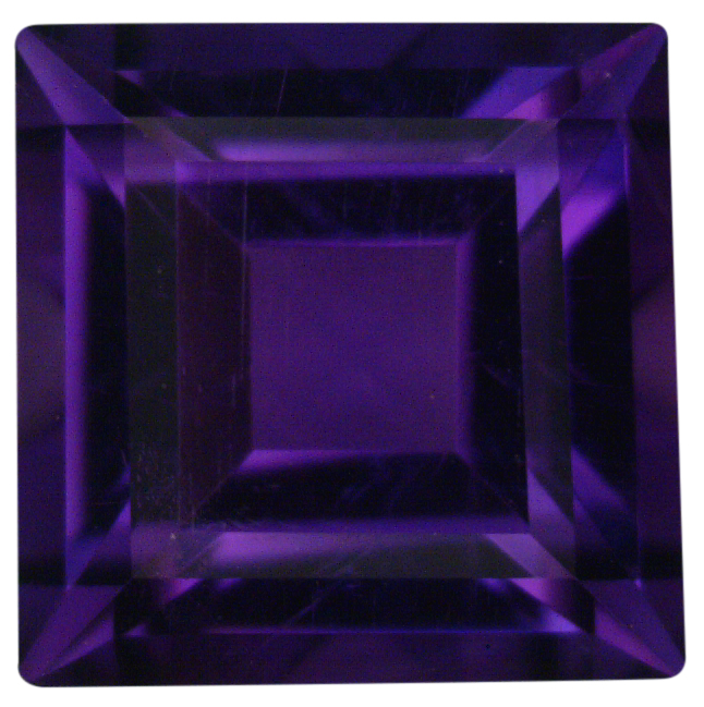 Natural Fine Deep Purple Amethyst - Square Step - Zambia - Top Grade - NW Gems & Diamonds
