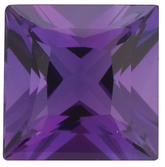Natural Fine Purple Amethyst - Square Princess - Brazil - Top Grade - NW Gems & Diamonds
