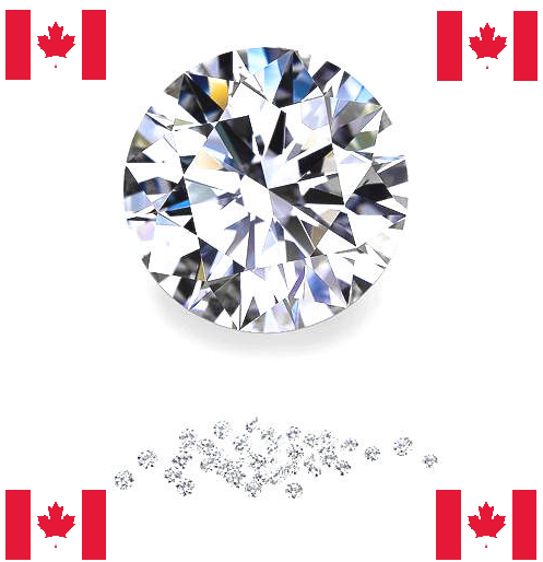 Natural Hearts & Arrows Canadian Diamond Melee - Round - VVS2-VS1 - E - Precision Cut - Canada