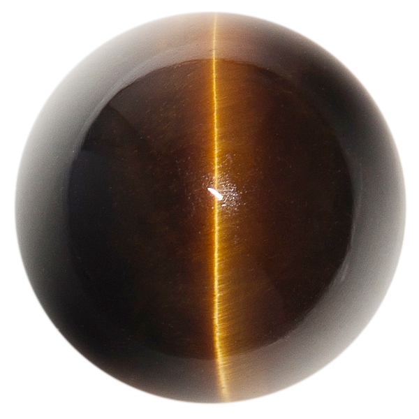 Natural Extra Fine Deep Bronze Tiger's Eye - Round Cabochon - South Africa - AAA+ Grade