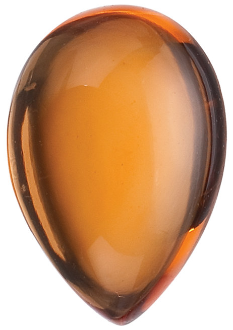 Natural Extra Fine Orange Gold Citrine - Pear Shape Cabochon - AAA+ Grade