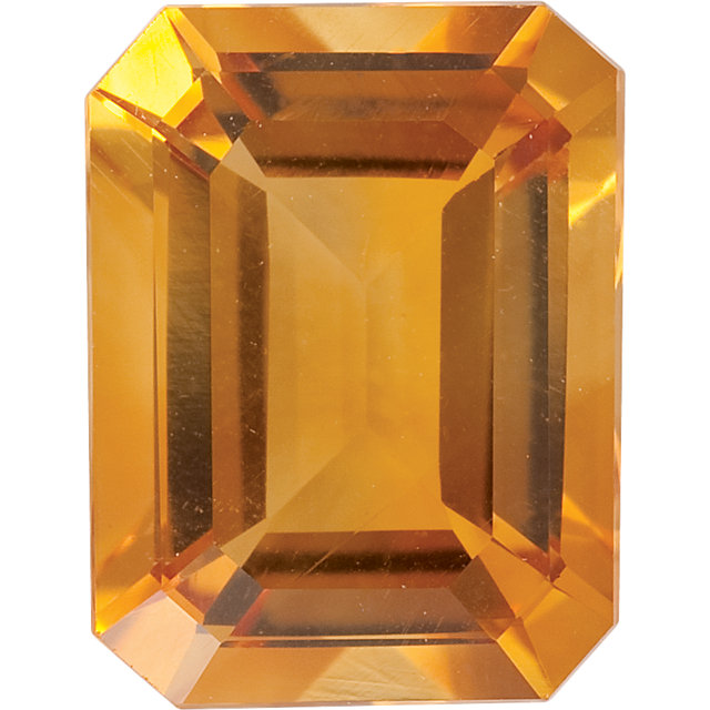 Natural Fine Orange Gold Citrine - Emerald Cut - Brazil - AAA Grade
