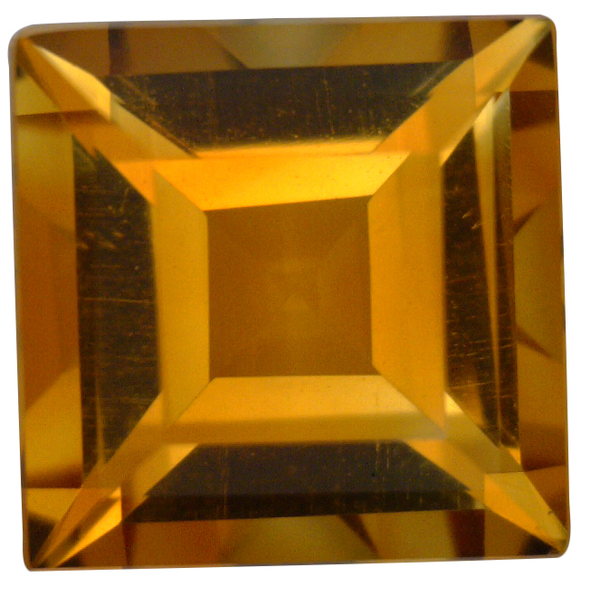 Natural Fine Orange Gold Citrine - Square Step - Brazil - Top Grade - NW Gems & Diamonds
