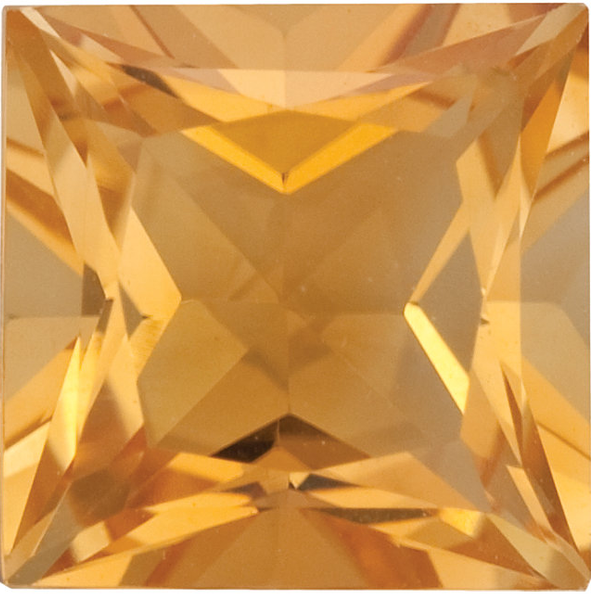 Natural Fine Yellow Gold Citrine - Square Princess - Brazil - Top Grade - NW Gems & Diamonds
