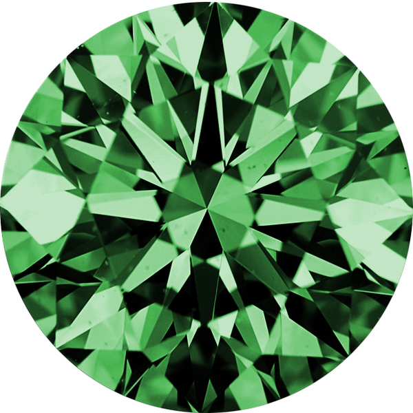 Natural Extra Fine Green Diamond - Round - VVS2-VS1 - Africa - Extra Fine Grade